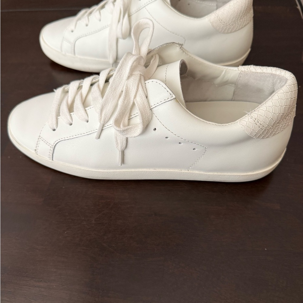 Banana Republic White Lace-Up Sneakers - Picture 7 of 9